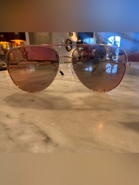 Quay Australia Rose Gold Aviator Sunglasses